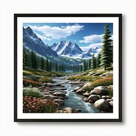 Mountain Stream Poster