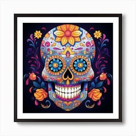 Day Of The Dead Sugar Skull Art Print