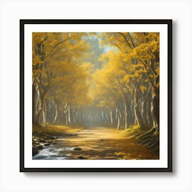 Golden Pathway Art Print