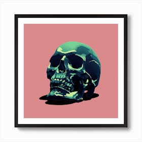 Candy Skull Square Art Print