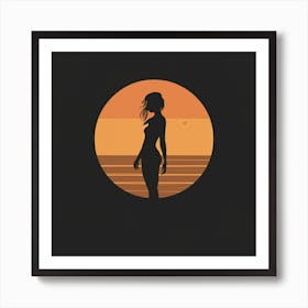 Sunset Silhouette 1 Art Print