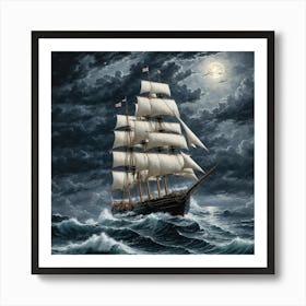 moody seas 6 Art Print