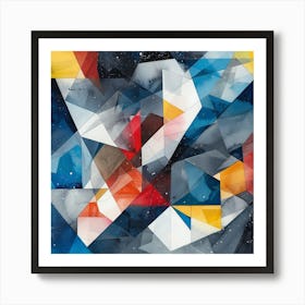 Abstract Geometric Painting 1 Art Print