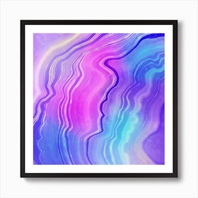 Neon Agate Texture 09 Art Print