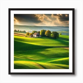 Farm In The Countryside 4 Art Print