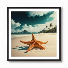 Starfish On The Beach 5 Art Print