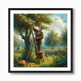 Apple Picker Art Print