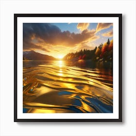Sunset In The Water Art Print