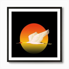 Egret In Flight Art Print