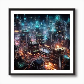 Futuristic City 40 Art Print