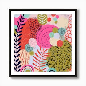 Pink CoralnAbstract Painting Art Print