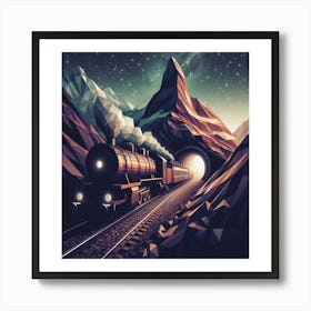 Train In The Tunnel 5 Art Print