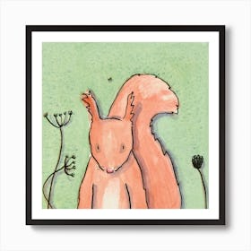 Sidney Squirell Square Art Print