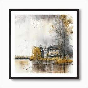 House On The Lake Art Print