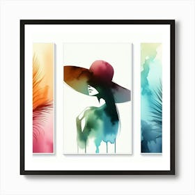 Watercolor Of A Woman 14 Art Print