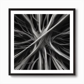 Black And White Abstract Painting Art Print