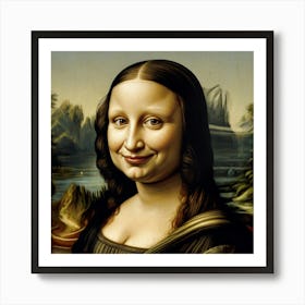 Default The Caricature Rendition Of The Famous Mona Lisa Paint 1 Affiche