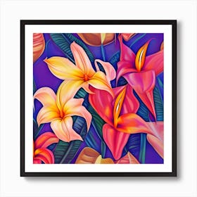 Tropical Flowers Five Art Print