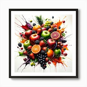 Fruit Splash Art Print