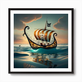 Pirate Ship 3 Art Print