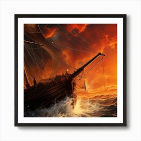 Ship At Sea Ship At Sea Art Print