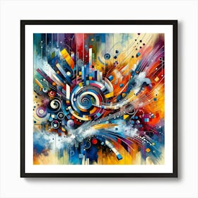 Abstract Musical Explosion Art Print