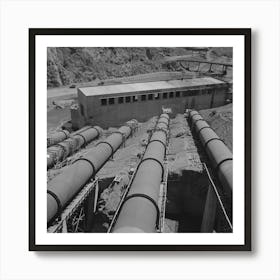 Shasta Dam, Shasta County, California, Penstocks, Pipes Which Carry Water To Hydroelectric Plant By Russell Lee Art Print