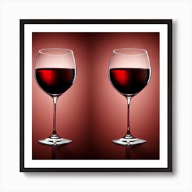 Two Glasses Of Red Wine 1 Art Print