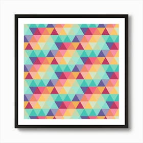 Retro Rainbow Pattern 08 Art Print