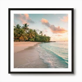 Sunset On The Beach 1 Art Print