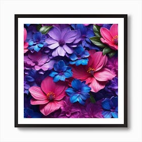 Flowers Wallpaper 8 Art Print