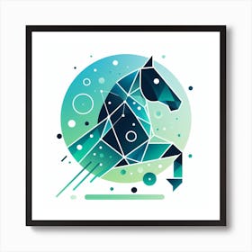 Geometric Art Horse 2 Art Print