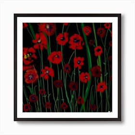 Poppy’s In The Night Art Print