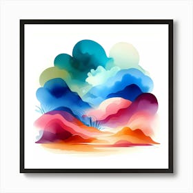 Watercolor Landscape 17 Art Print