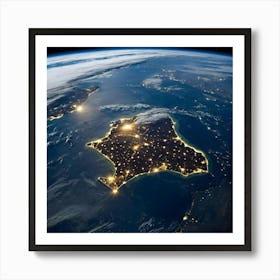 Ireland At Night Art Print