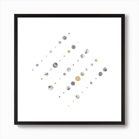 Codigo Gold Silver Square Art Print