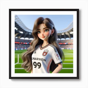 Soccer Girl Art Print