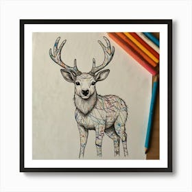 Deer! 42 Art Print