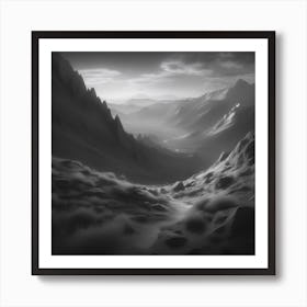 Black And White Landscape Art Print