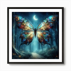 Butterfly In The Forest 39 Art Print