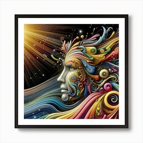 Psychedelic Woman Art Print