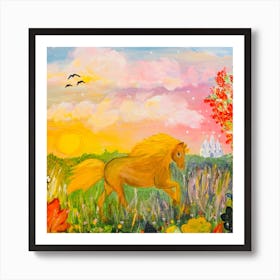 Horse In The Meadow Art Print