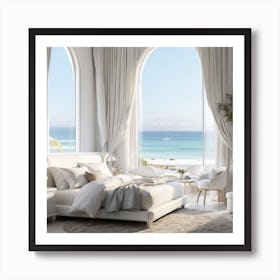 White Bedroom Art Print