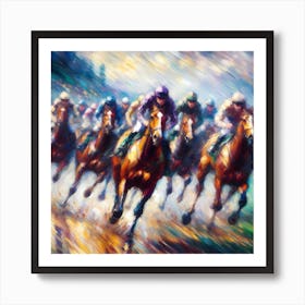 Horse Racing Art Print