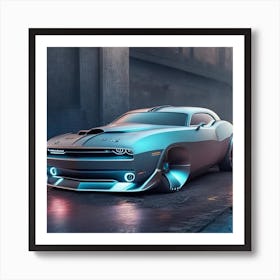 Futuristic-Dodge-Challenger-Graphic- Art Print