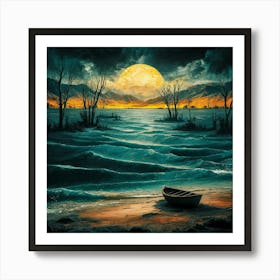 A Captivating Illustration Of The Dead Sea With A Li8hqzinqeyudef6jhrm G 3qknjbbvsm6kpiochndmna Art Print