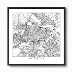 Amsterdam Map Art Print I