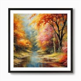 Autumn River Poster