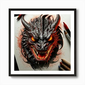 Dragon Head 4 Art Print