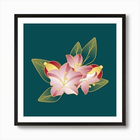 Pink Flower art Art Print